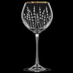 Набор стекл бокалов Лаванда д/вина 6*0,35л гравировка отводка золотом п/уп Декостек/1770-Г36